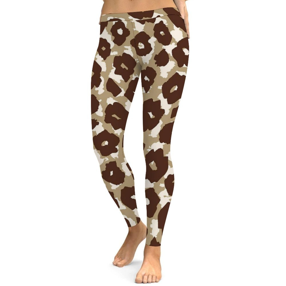 Yoga Leggings Tummy Control High Waist Stretchable Workout Pants Leopard Zebra Snake Printed