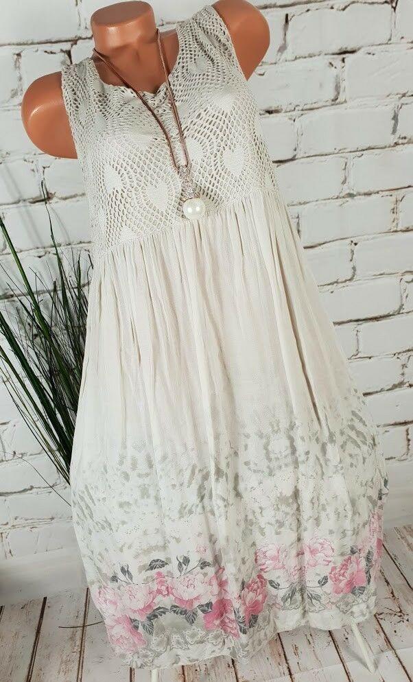 Women Sleeveless Lace Floral Printed Dress