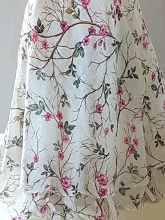 Women's Sleeveless Scoop Neck Floral Printed Midi Dress