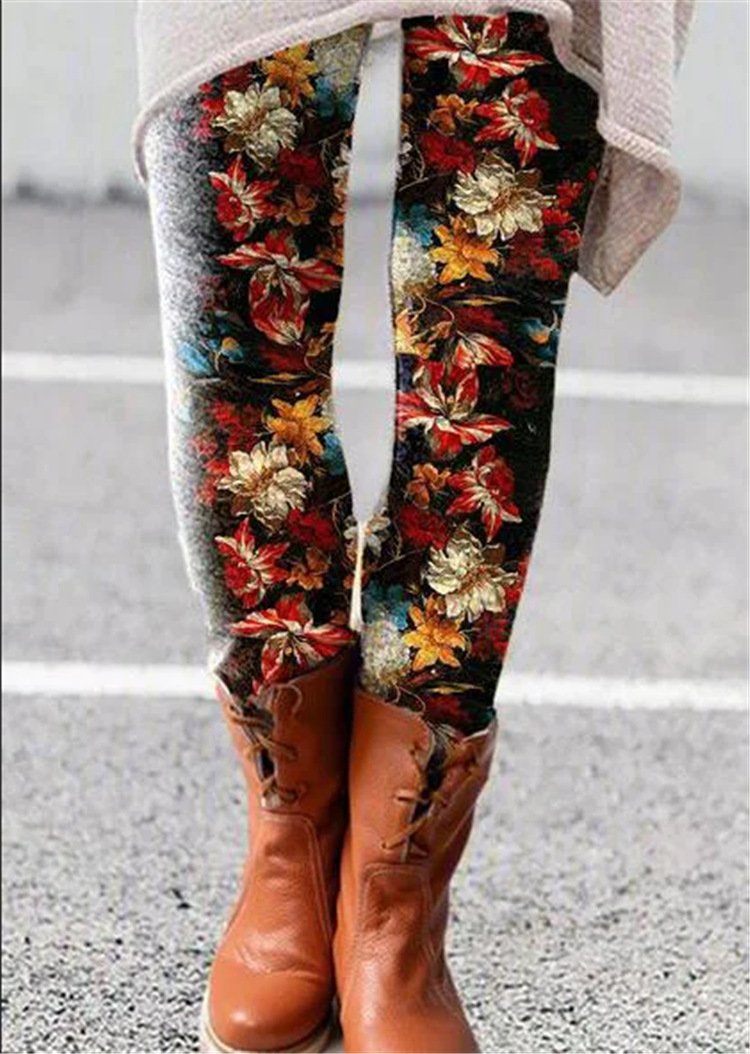 Women Floral Printed Graphic Pants