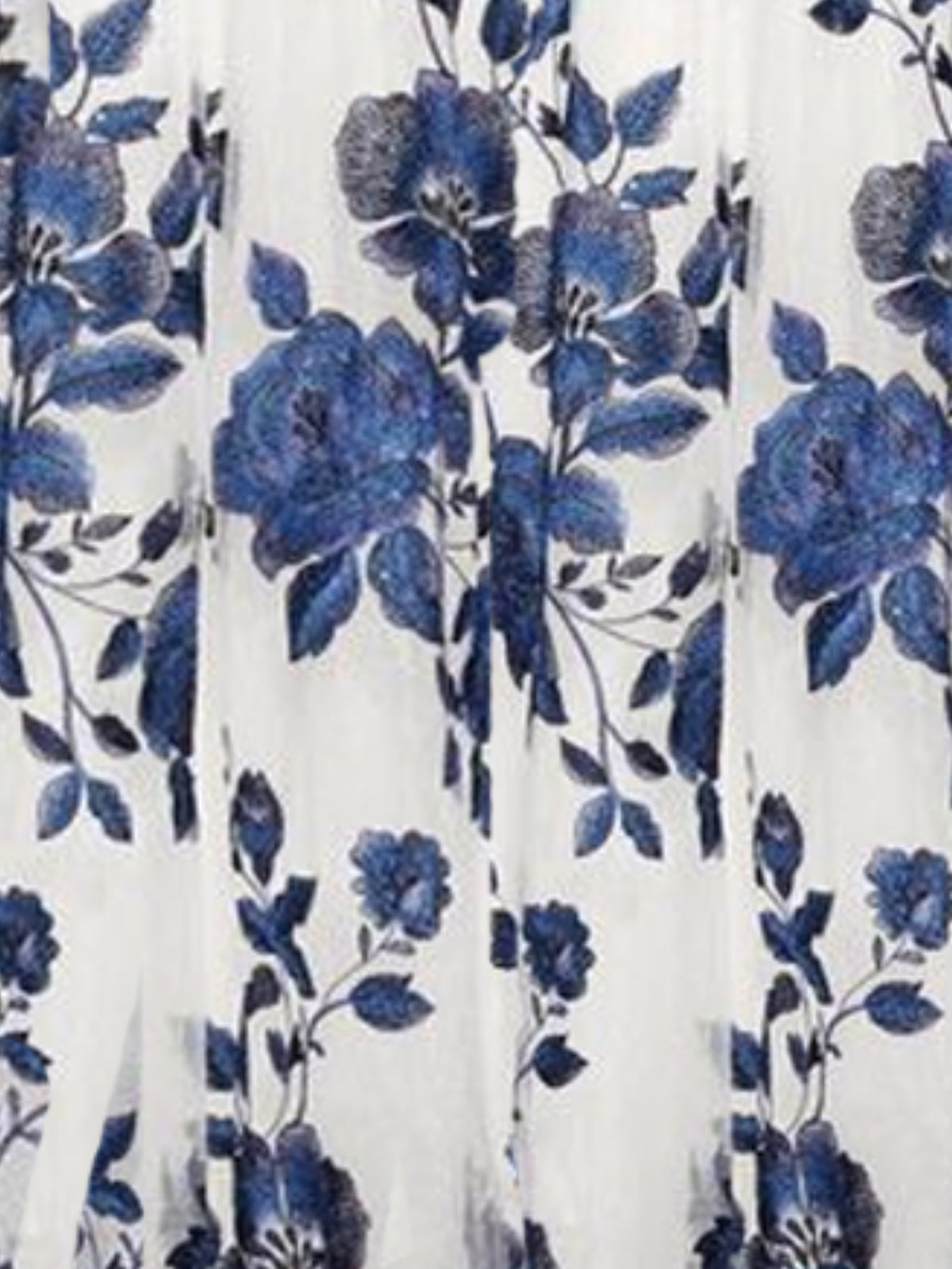 Women Blue Color Half Sleeve V-neck Floral Printed Top Dress