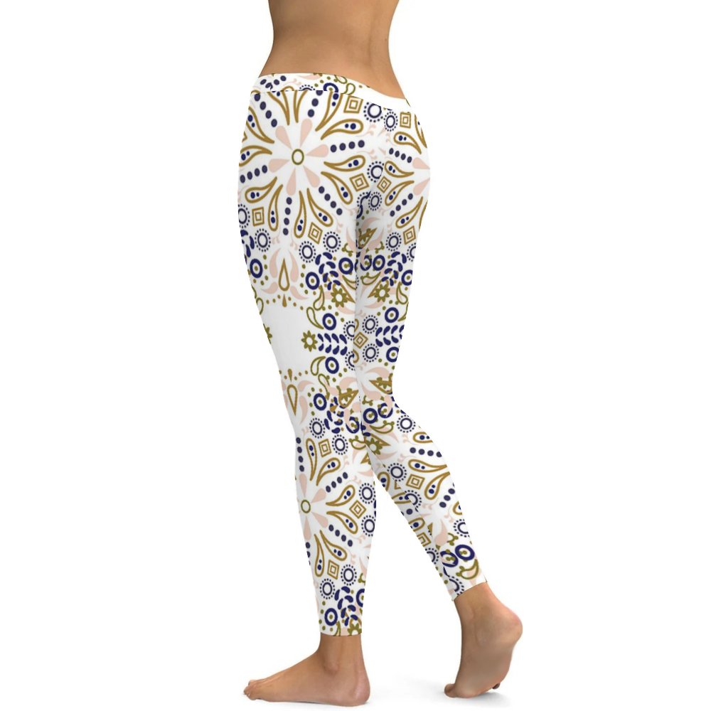 Yoga Leggings Tummy Control High Waist Stretchable Workout Pants Printed