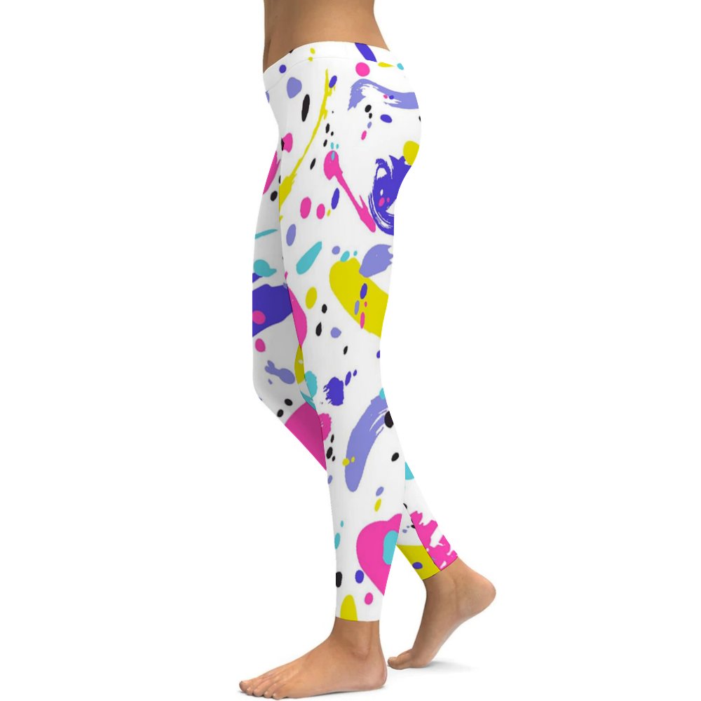 Yoga Leggings Tummy Control High Waist Stretchable Workout Pants Mouth Kiss Printed