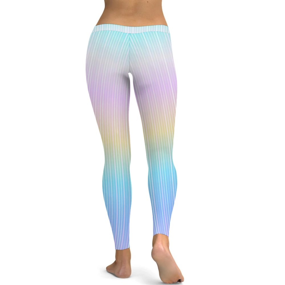 Yoga Leggings Tummy Control High Waist Stretchable Workout Pants Colorful Printed