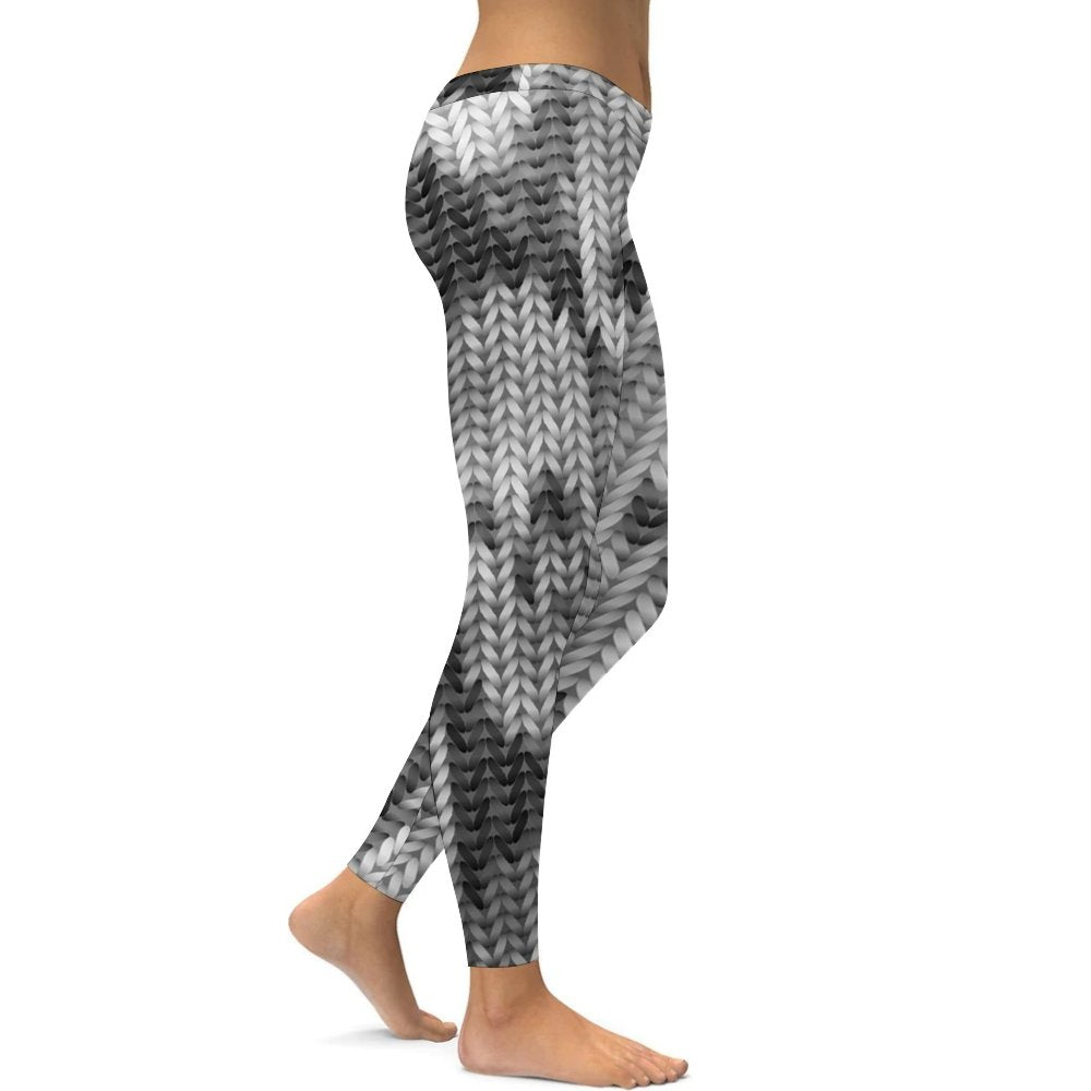 Yoga Leggings Tummy Control High Waist Stretchable Workout Pants Skull Printed
