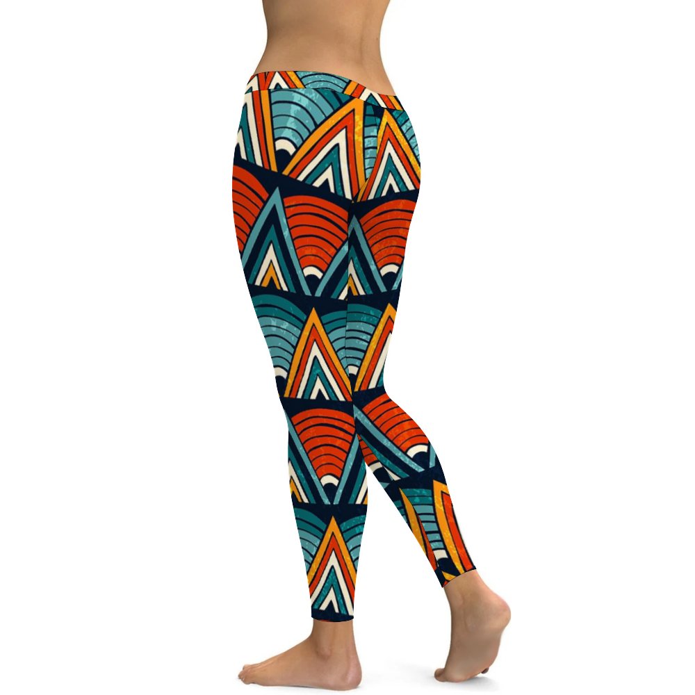 Yoga Leggings Tummy Control High Waist Stretchable Workout Pants Colorful Printed